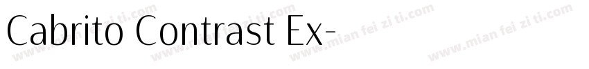 Cabrito Contrast Ex字体转换